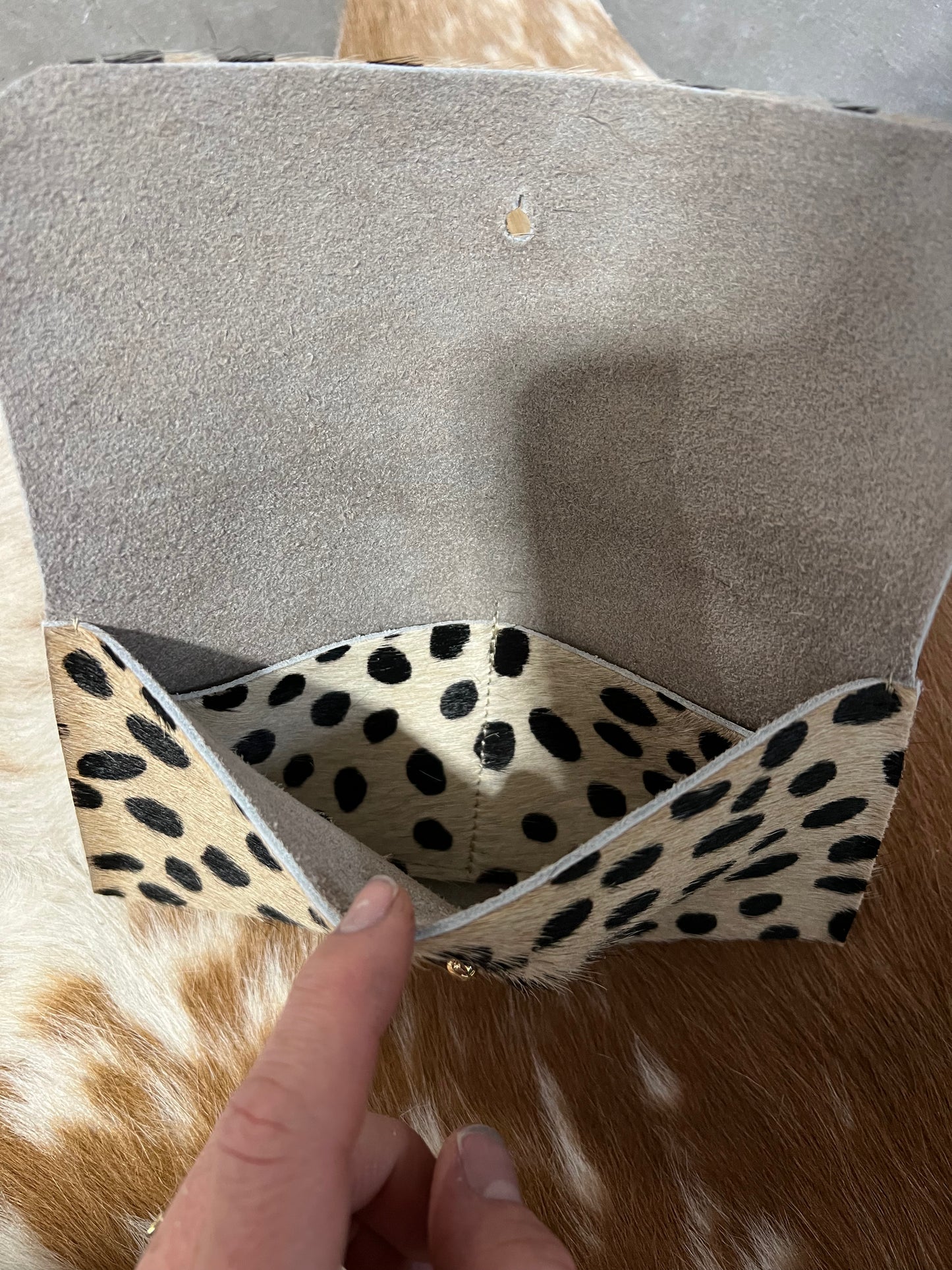 Light Beige Cheetah Print Phone Wallet/Mini Clutch