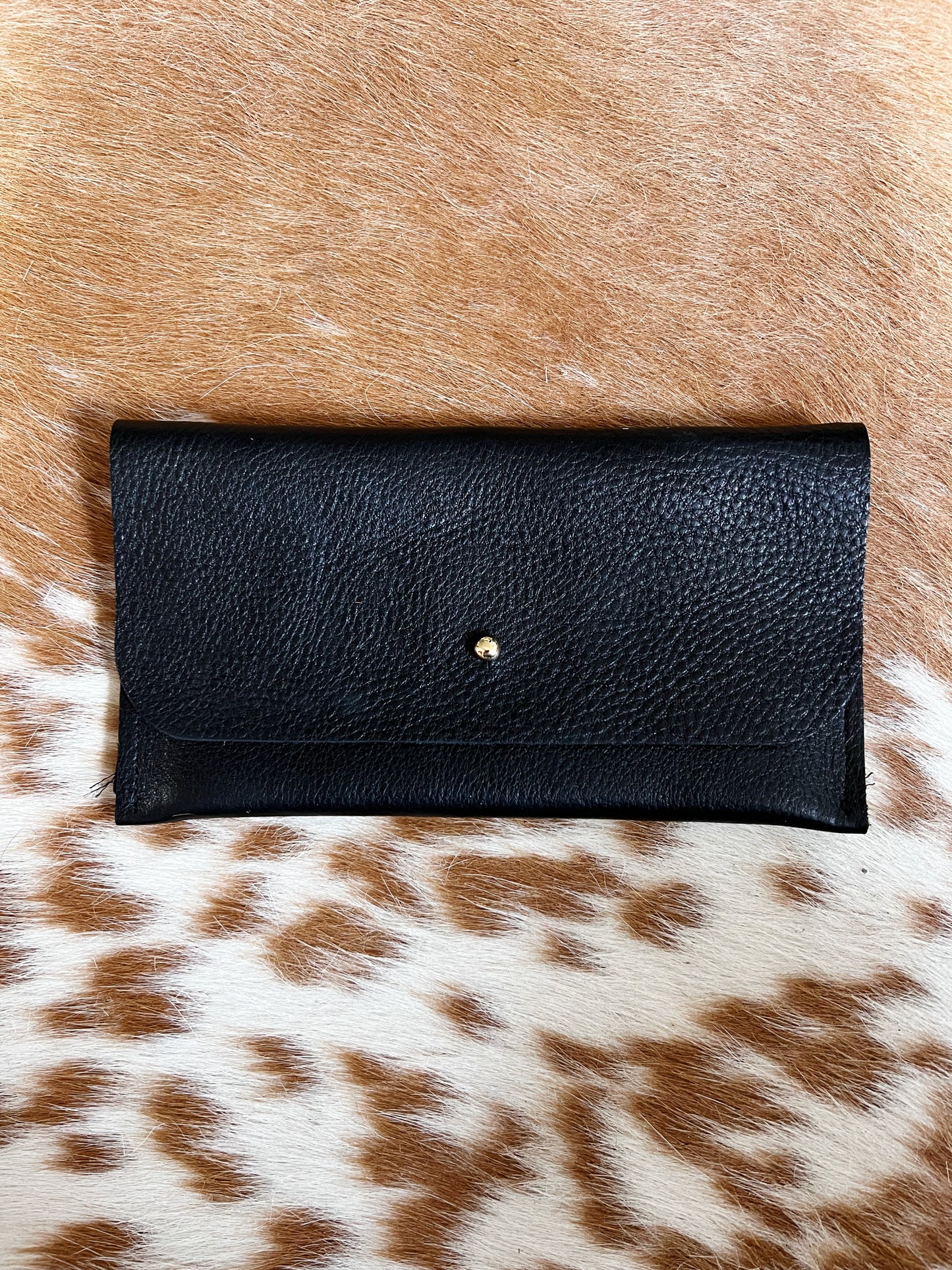 Black Buttery Soft Smart Phone Wallet/Mini Clutch