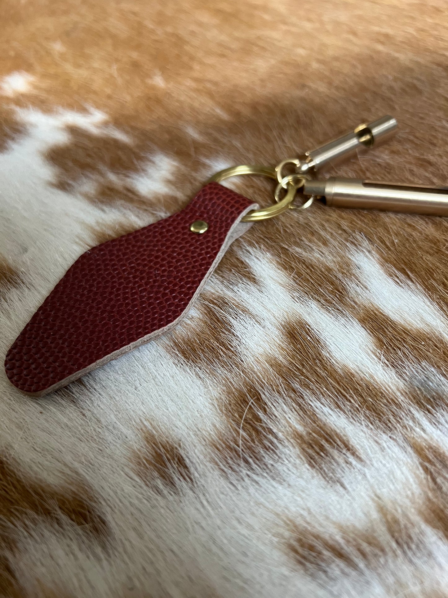Horween NFL Football Leather Safety Keychain Bundle