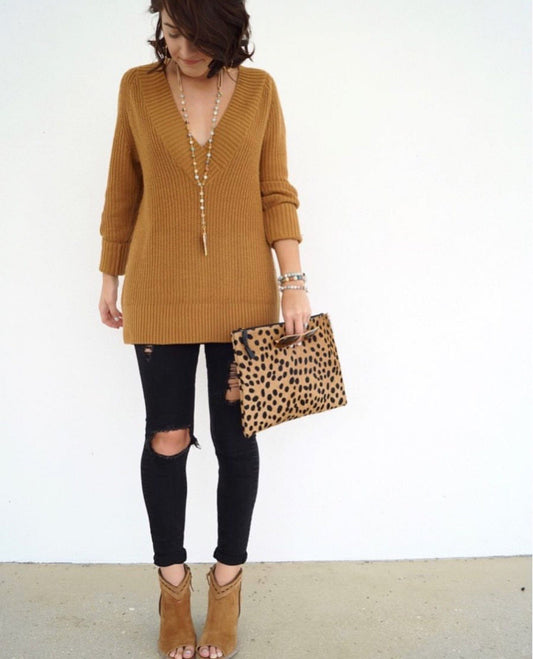 Medium cheetah print hair on hide Leather Clutch