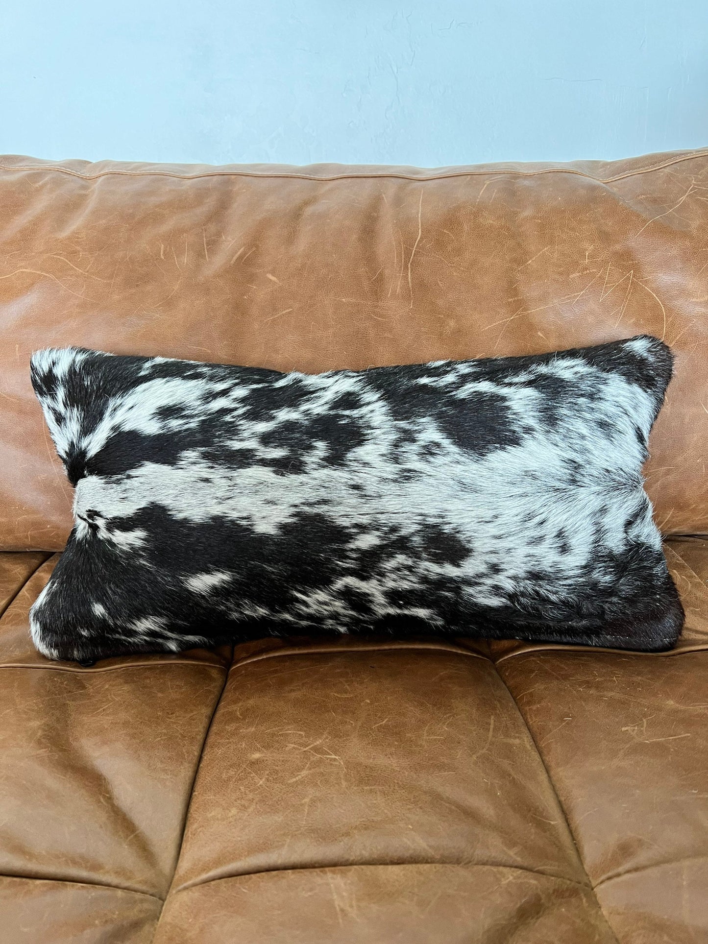 Set of TWO Double Sided Cowhide Lumbar Support Pillows