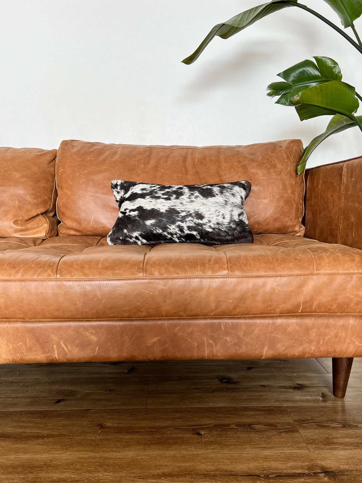 Set of TWO Double Sided Cowhide Lumbar Support Pillows