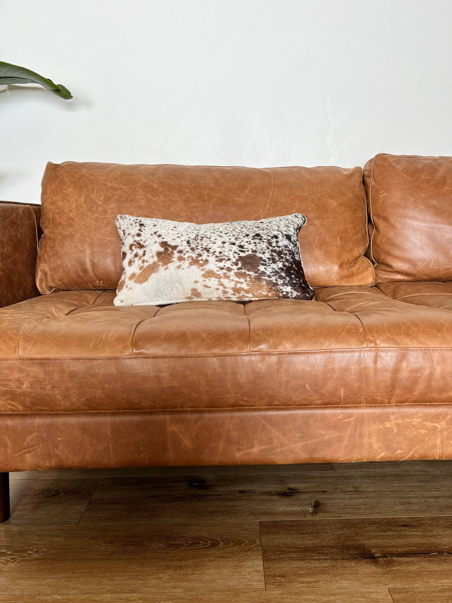 Set of TWO Double Sided Cowhide Lumbar Support Pillows