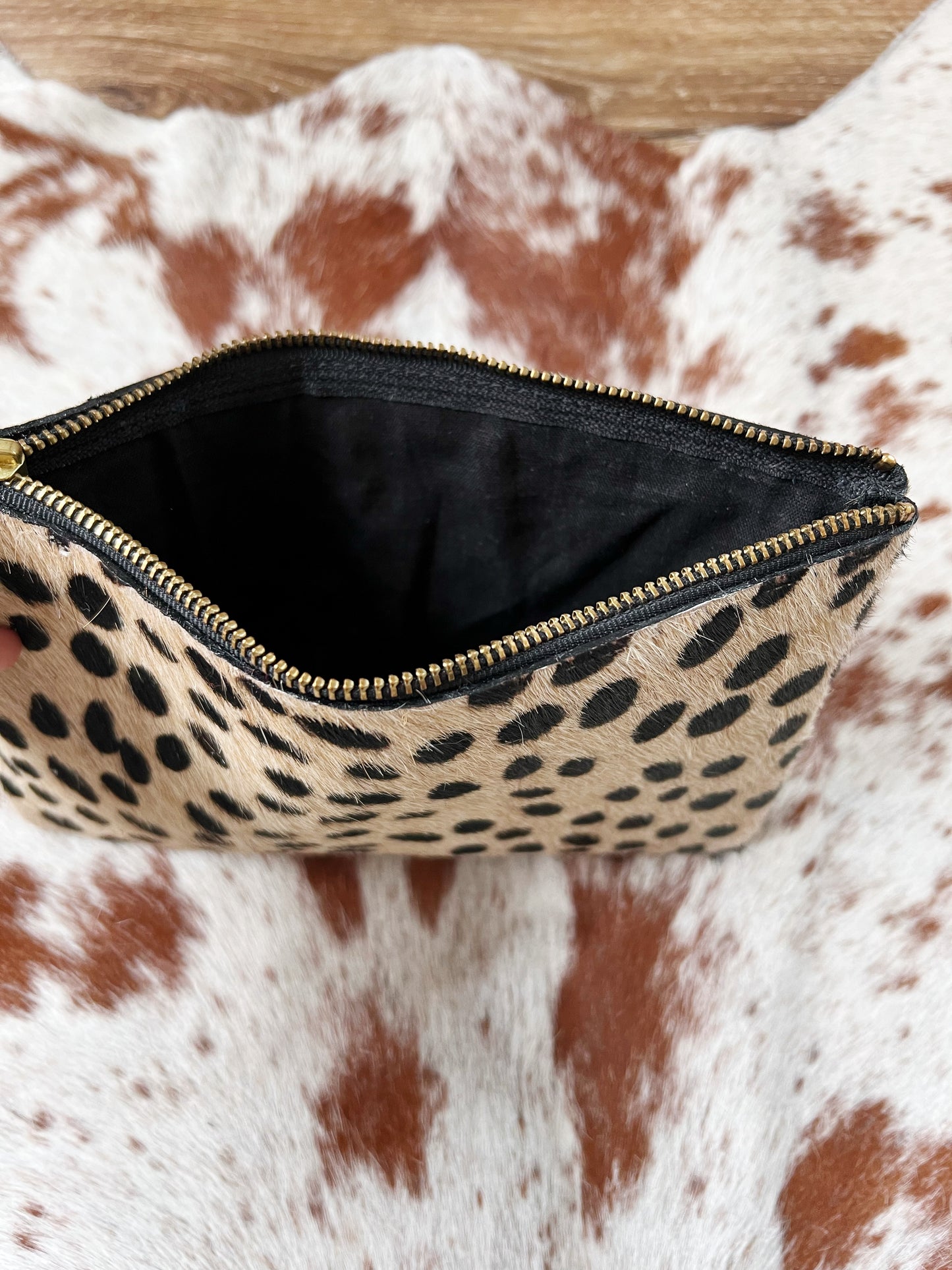 Hair on Hide Mini Pouch Wristlet