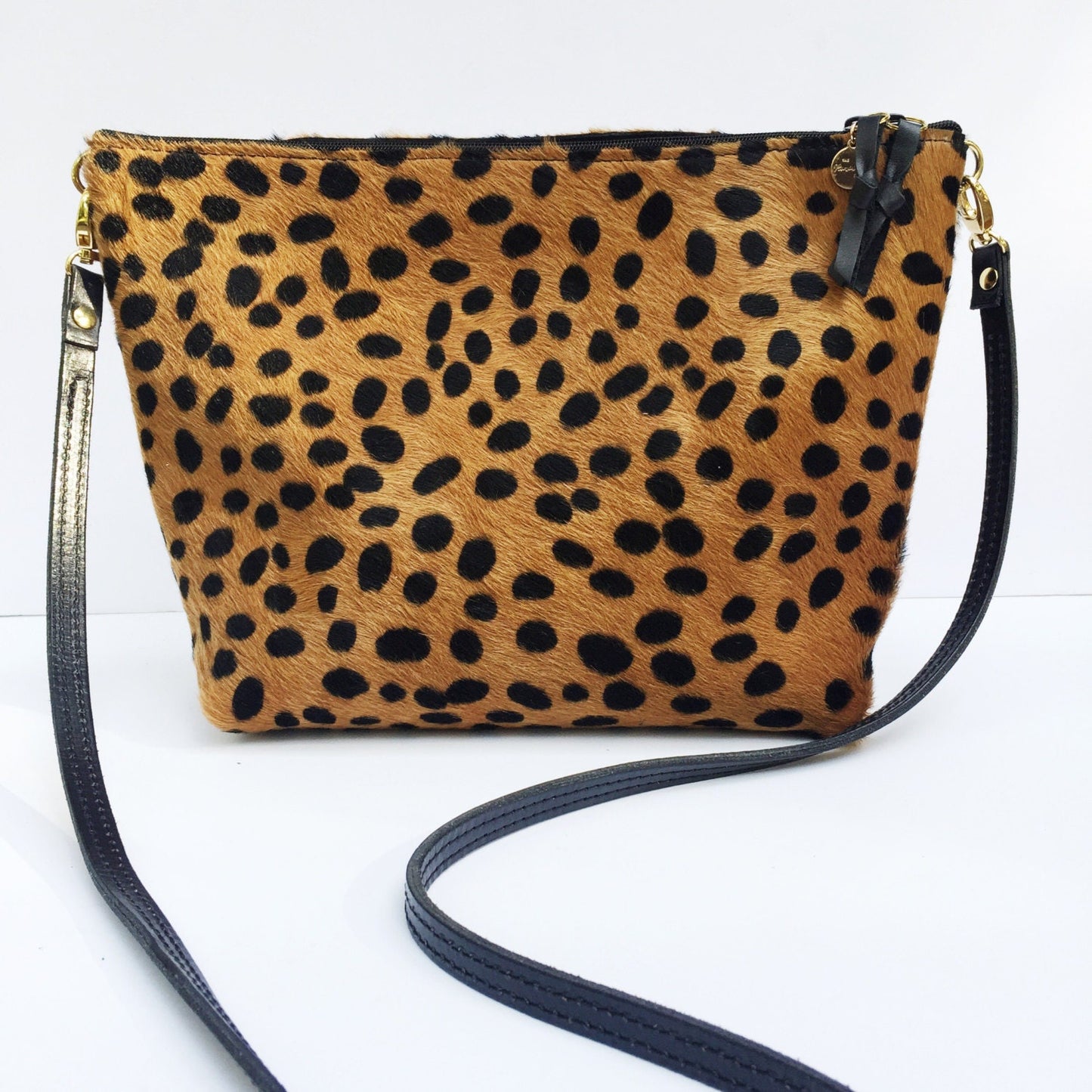 Cheetah Print Hair on Hide Shoulder Bag